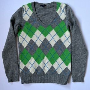 Gap V-neck argyle sweater — vintage